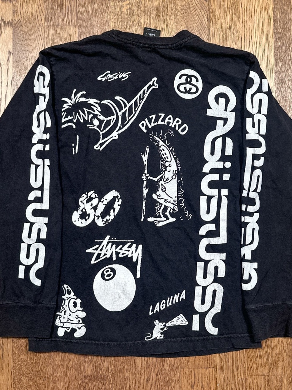 Stussy x Gasius FW 2014 8 Ball Double S Monogram L/S T Shirt Mens Small